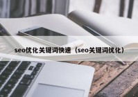 seo优化关键词快速（seo关键词优化）