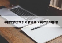 襄阳软件开发公司有哪些（襄阳软件培训）