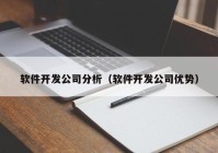 软件开发公司分析（软件开发公司优势）